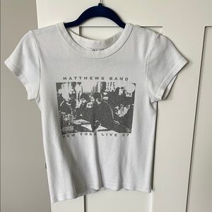 Brandy Melville John Galt White Graphic T-Shirt